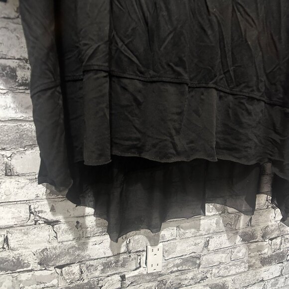 EUC Cable & Gauge Women's Thin Hi-Low Pointy Hem Tunic Dress Black Size 3X - Picture 8 of 13